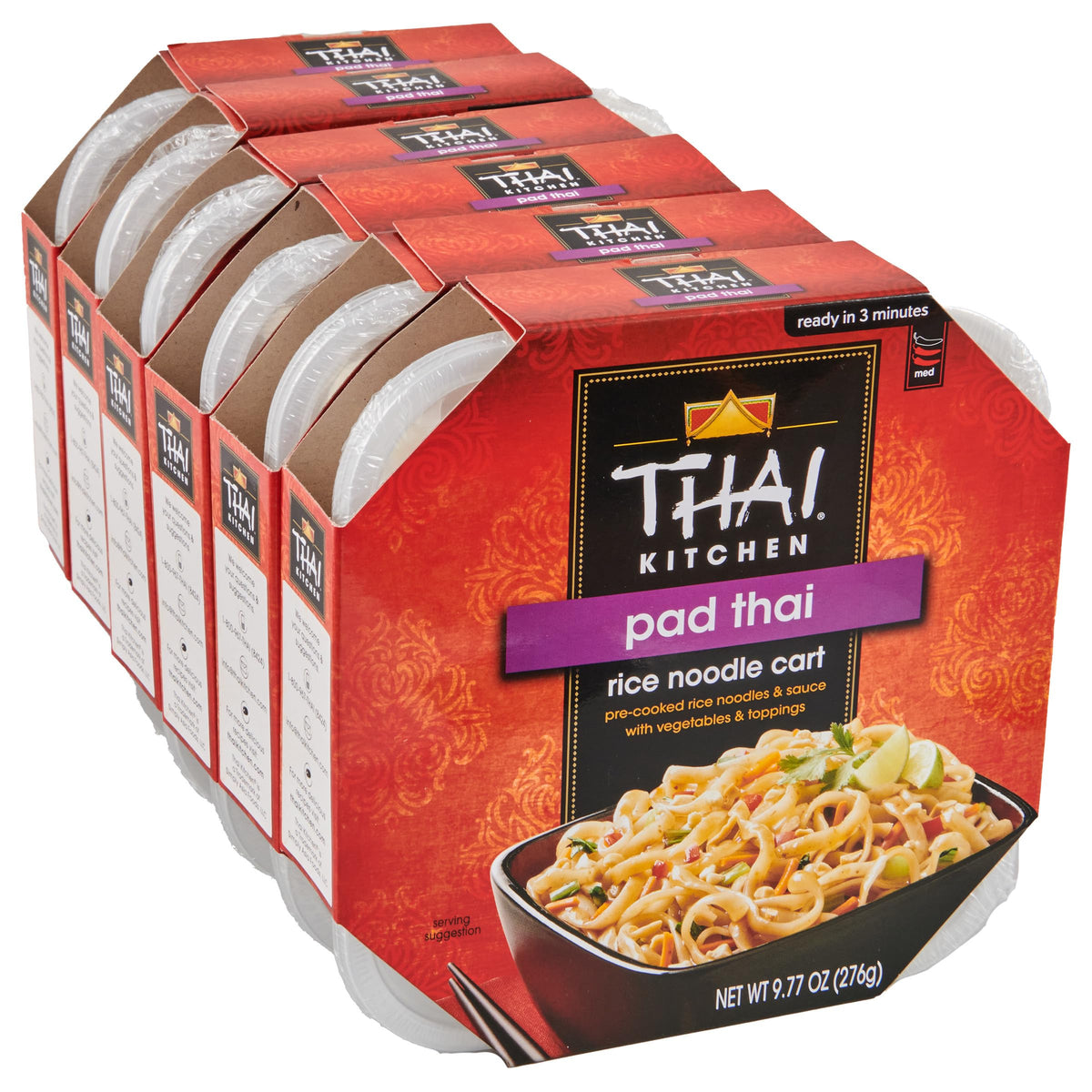 Thai Kitchen Pad Thai Rice Noodle Cart pack of six for quick weeknight dinners.