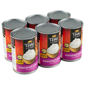 Thai Kitchen Unsweetened Coconut Cream pack of six for dairy-free cooking.
