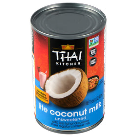 Thai Kitchen Unsweetened Lite Coconut Milk pack of 12 bottles adds creamy, dairy-free richness