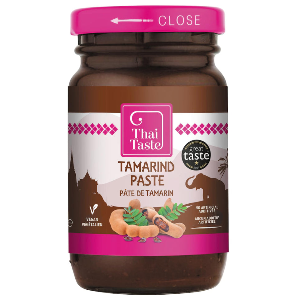 Thai Taste Tamarind Paste bottle pour for tangy sauces and quick marinades.
