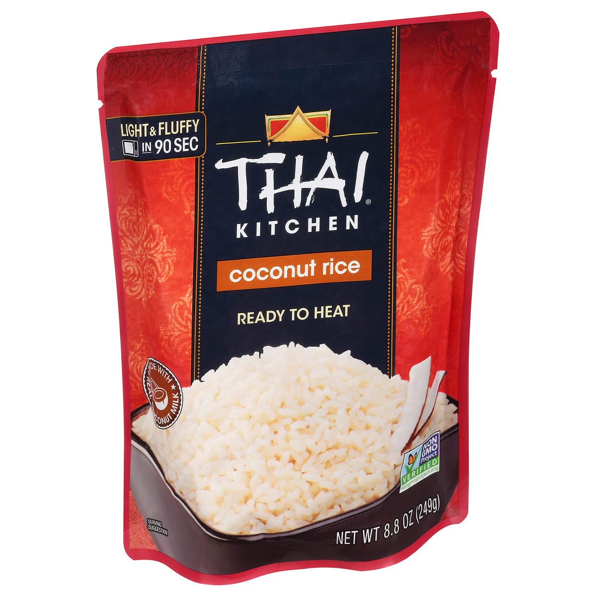 Thai Kitchen Coconut Rice microwave-ready in 90 seconds for quick weeknight meals.