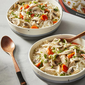 Thai Kitchen Thin Rice Noodles cold noodle salad plate, versatile base.