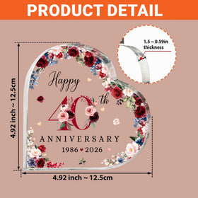 ThanhCrafCo 40th anniversary gift idea topper for parents or grandparents