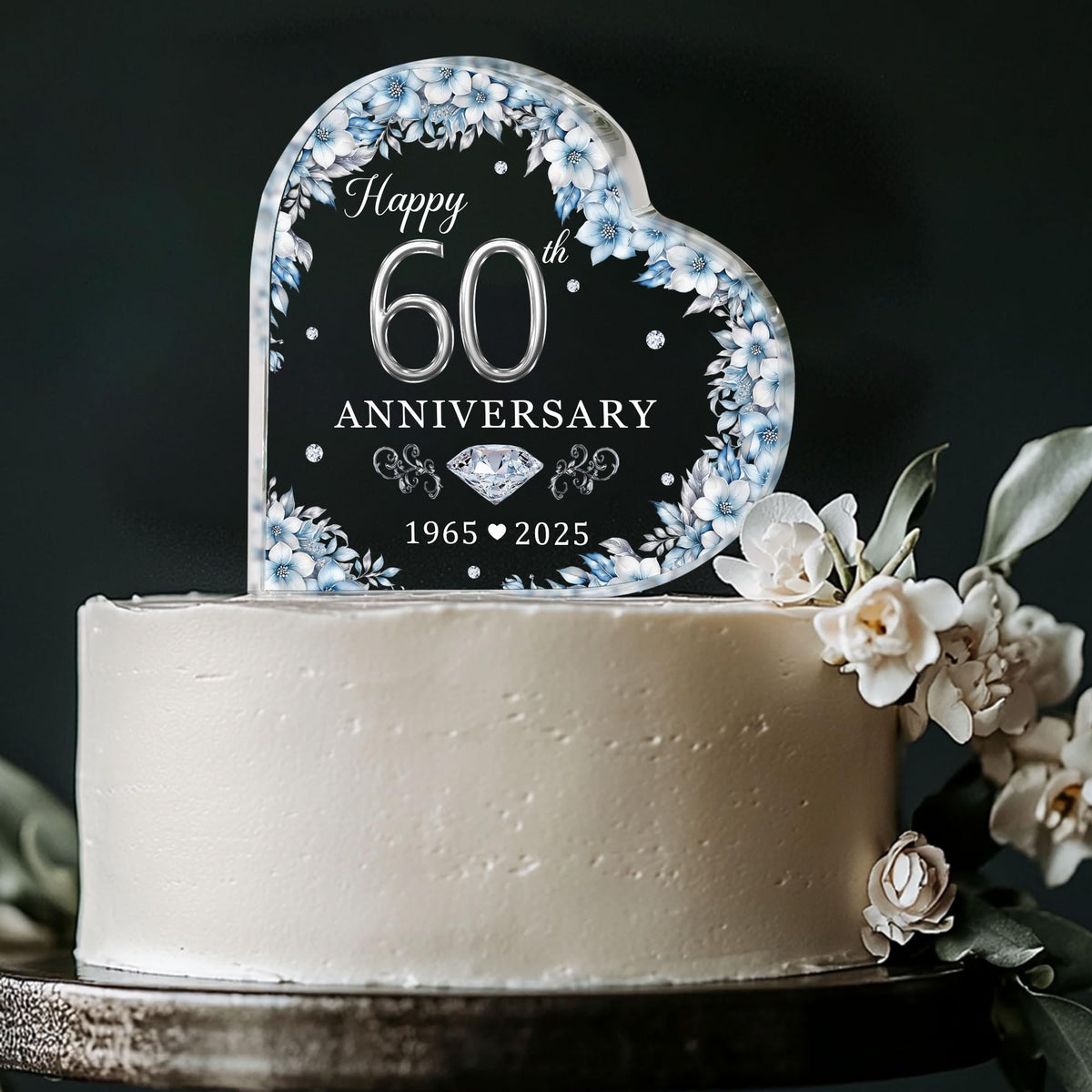 ThanhCrafCo 60th anniversary decor on mantel display