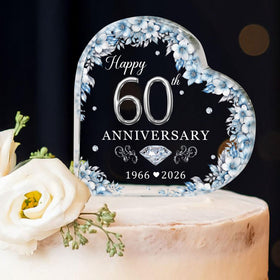 ThanhCrafCo crystal heart topper for milestone celebration