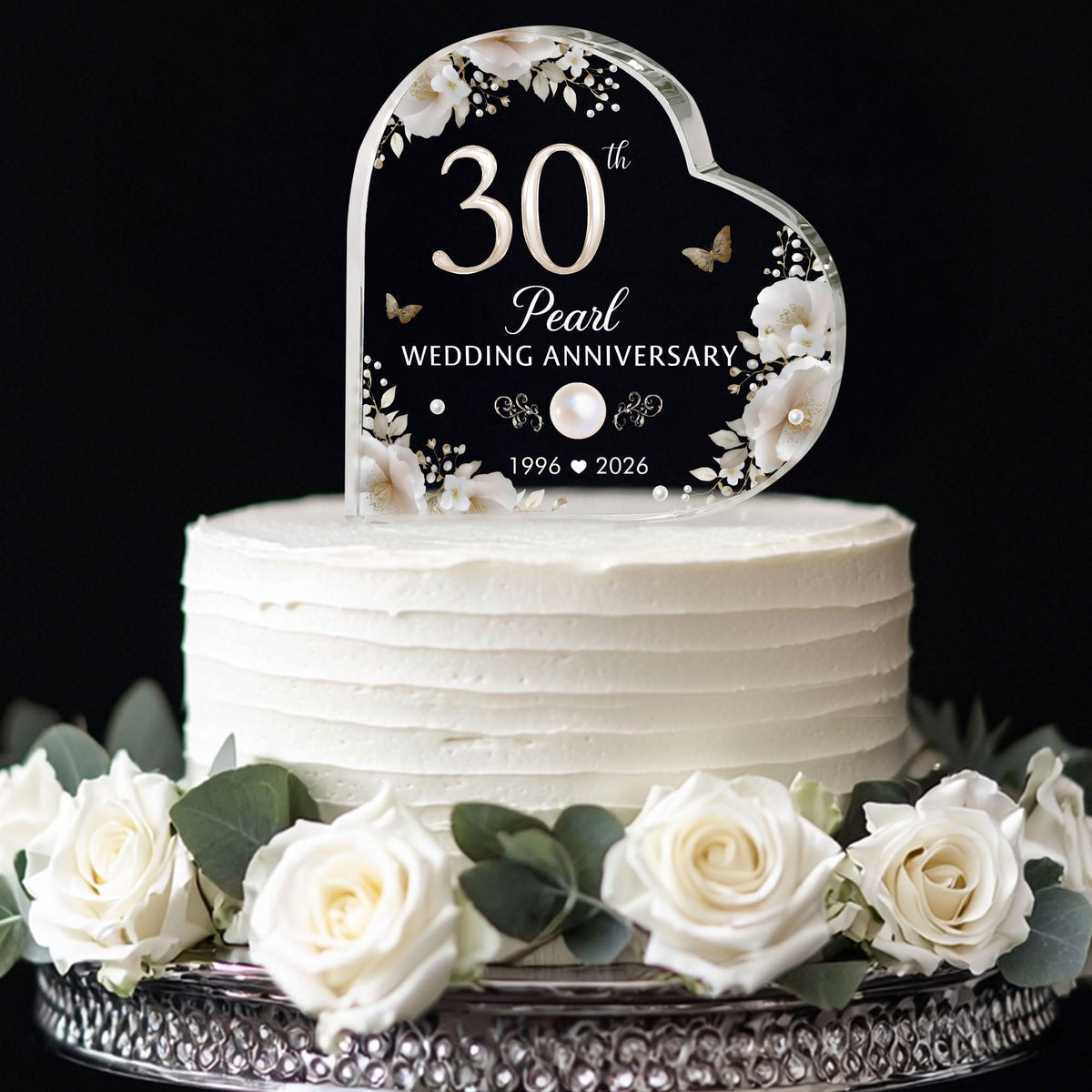 ThanhCrafCo crystal-clear acrylic topper emphasizes durability and a luxurious finish.