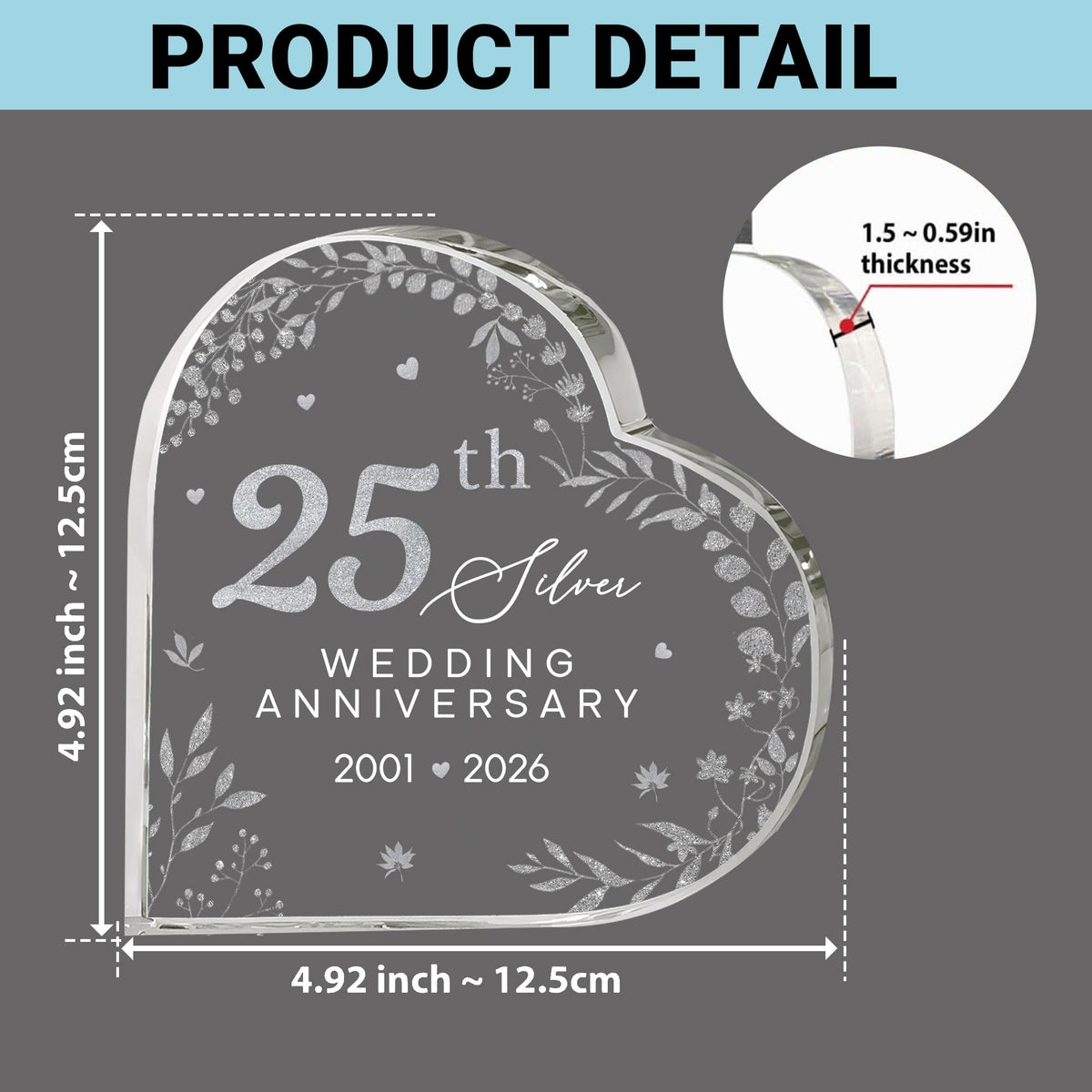 ThanhCrafCo 25th anniversary topper as a thoughtful gift for long-married couples.