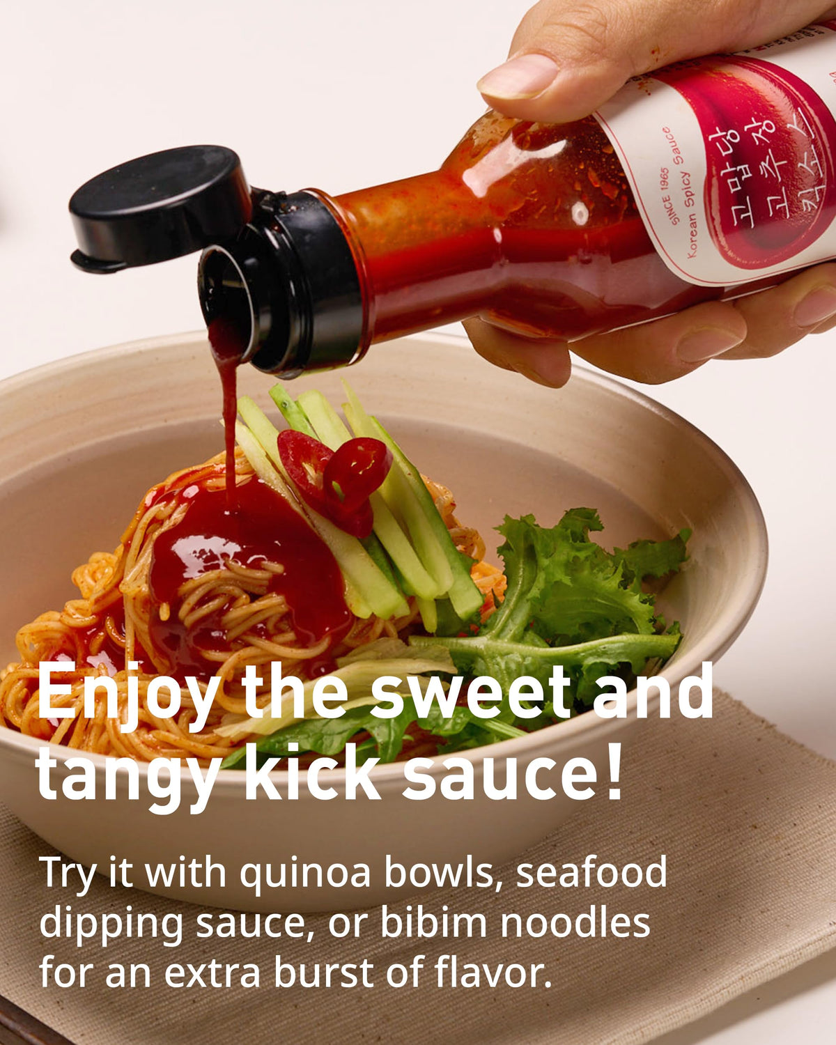 Thank-you Kick Sauce as seafood dip enhances bites.