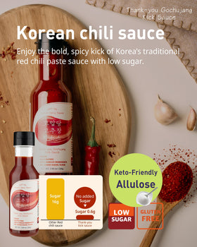 Thank-you Kick Sauce on tacos shows bold Cheongyang heat.