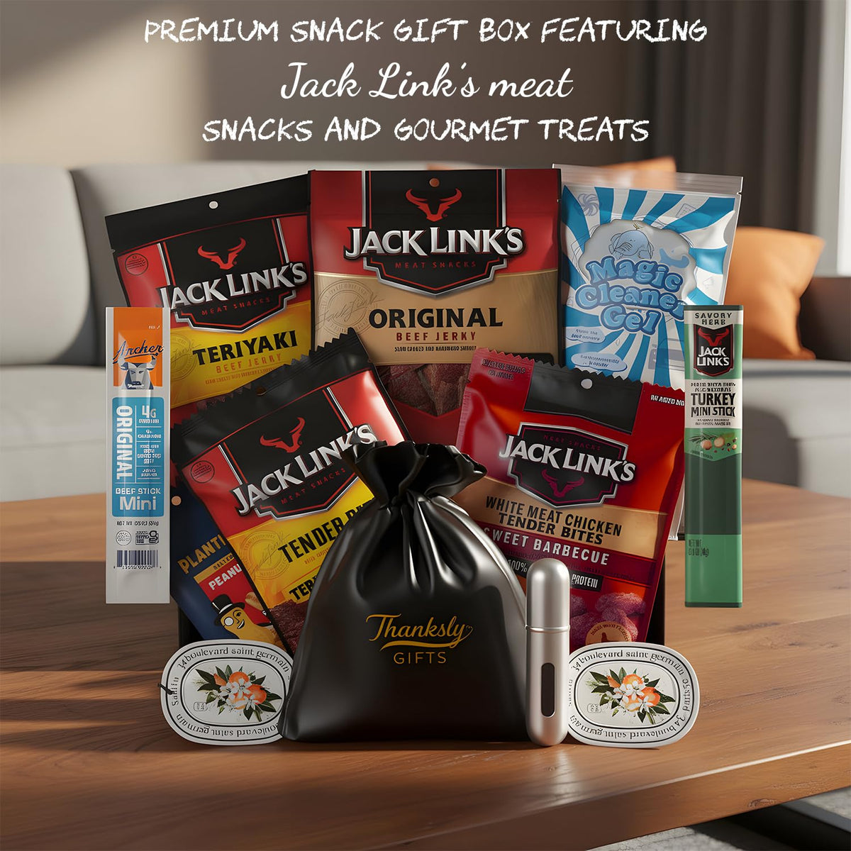 THANKSLY GIFTS handmade jute gift bag, ideal for dad gifts and special occasions.