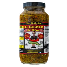 That Pickle Guy minced Chicago hot giardiniera jar adds crunchy heat to a sandwich