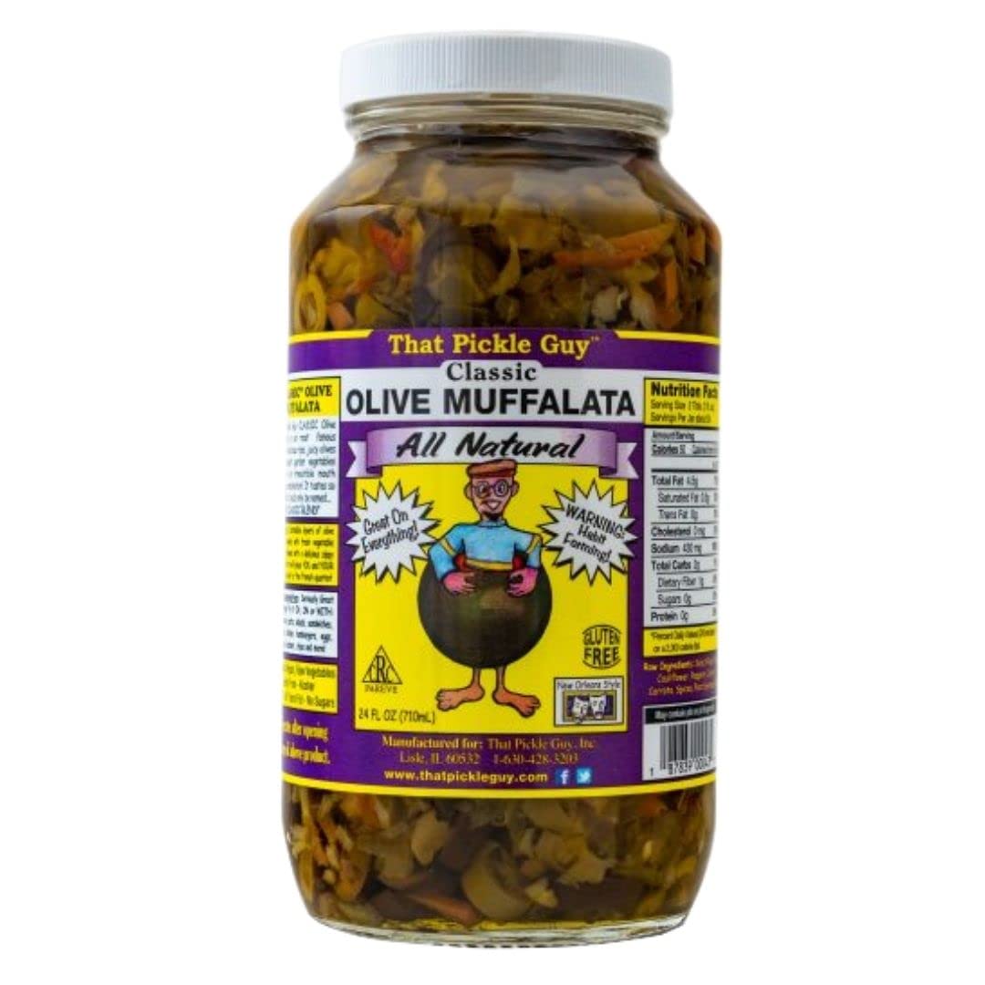 That Pickle Guy New Orleans Olive Muffalata jar front view—savory and versatile