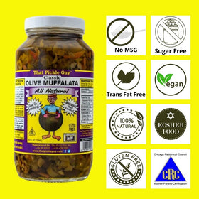 That Pickle Guy Muffalata mixed into pasta—savory olive bite