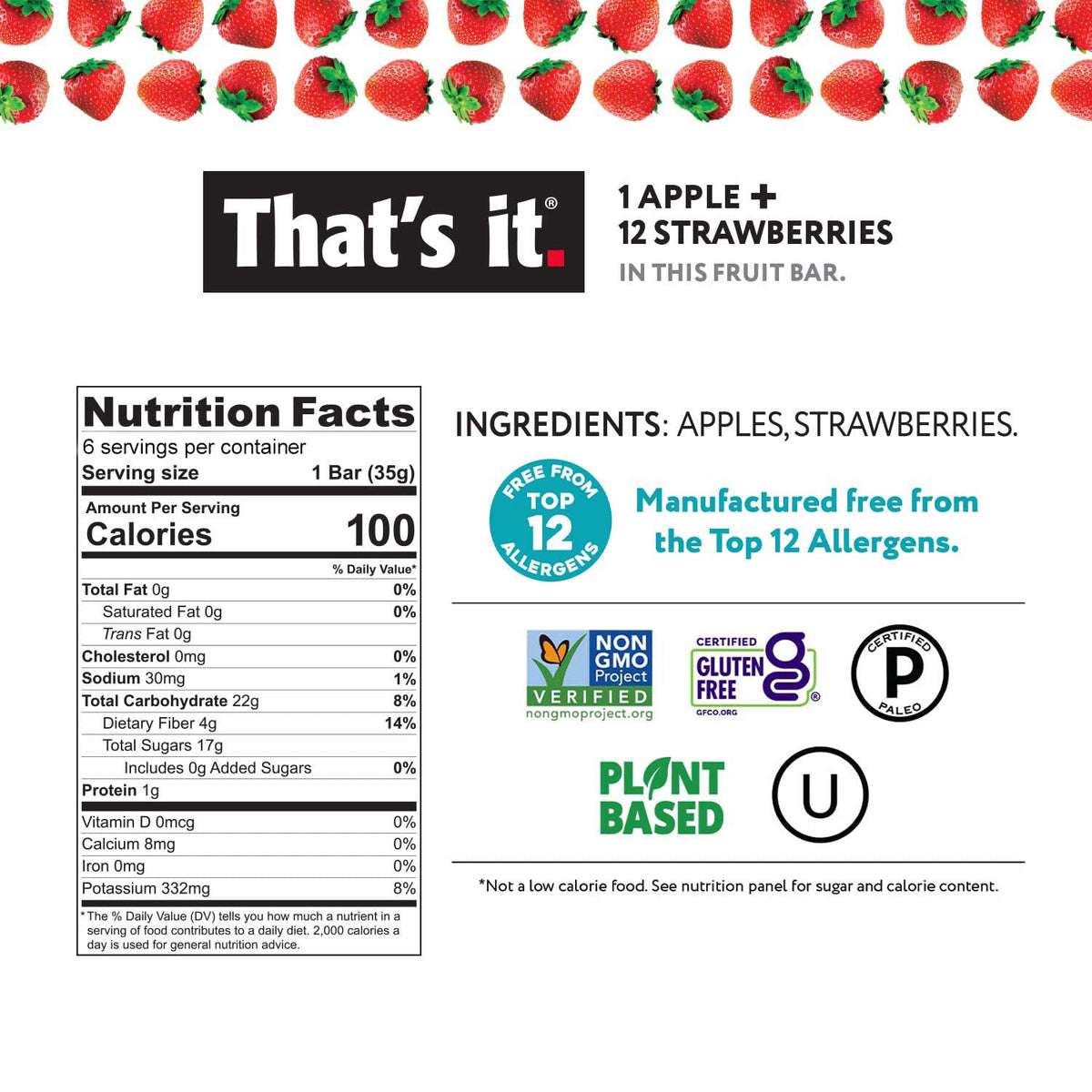 That's it clean ingredients: vegan and gluten-free for diverse diets.