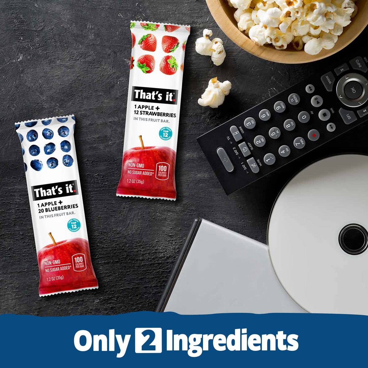 That's it snack packaging: compact, easy to stash in bags.