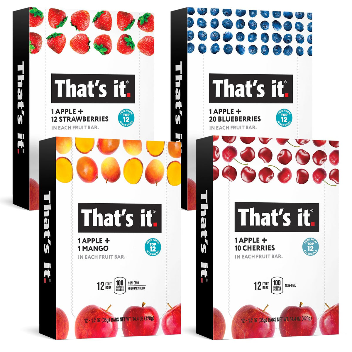 That's it 48-count variety pack front view, ideal for family snacks