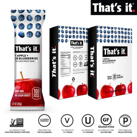 That's It bar made in allergen-free facility, gluten-free and vegan
