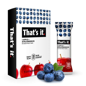 That's It apple-blueberry fruit bar 12-pack on shelf for grab-and-go energy