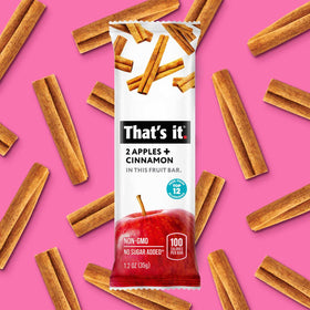 That's it. Apple + Cinnamon bar is nut-free and gluten-free for allergen-friendly snacking.