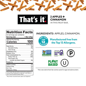 That's it. Apple + Cinnamon bar on-the-go for a quick 100-calorie snack.