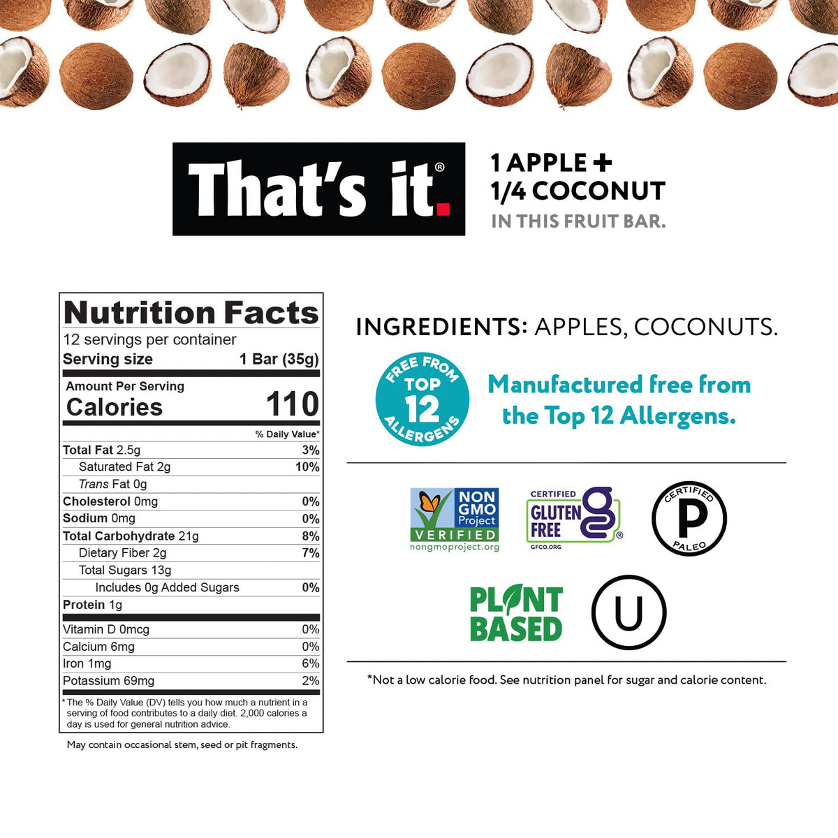 That's It apple-coconut-bar-gym-bag, perfect for quick, energy-friendly nourishment during workouts.