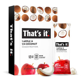 That's It apple-coconut-bar-pack, convenient on-the-go fruit snack with clean ingredients.