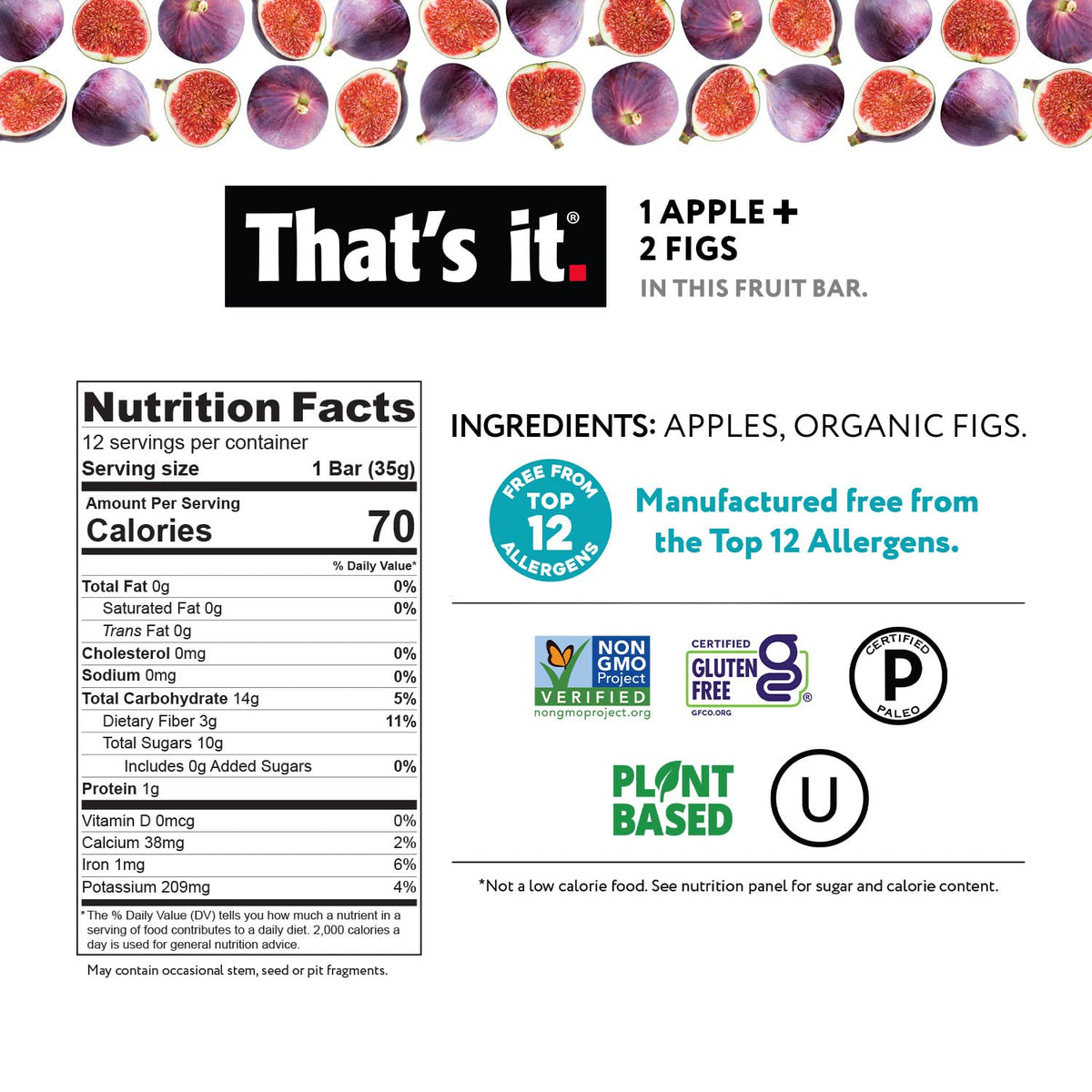 That's it Apple Fig Fruit Bar in a lunchbox promotes a balanced, convenient snack