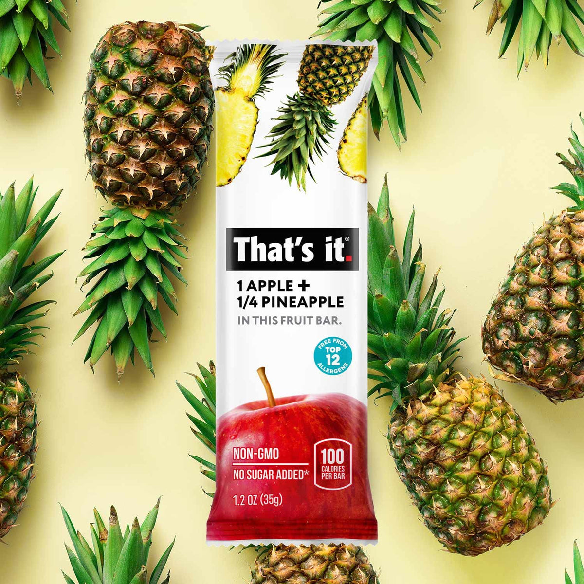 That's it Apple Pineapple bar in a lunchbox, suitable for kids and adults.