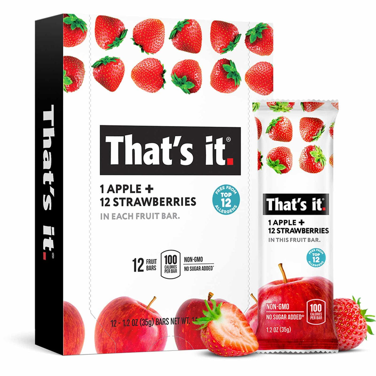 That's it blueberry bar close-up emphasizing real fruit and clean ingredients.