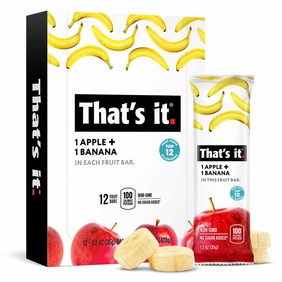 That's it ingredient list highlights two-ingredient fruit bars and transparency.