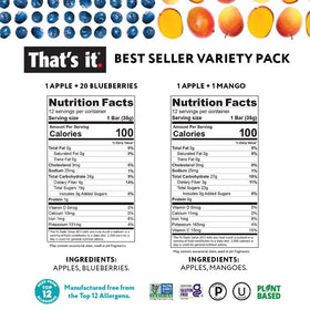That's It blueberry bars, chewy fruit snack for kids and athletes.