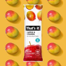 That's It Fruit Bars on-the-go snack being packed in a gym bag.