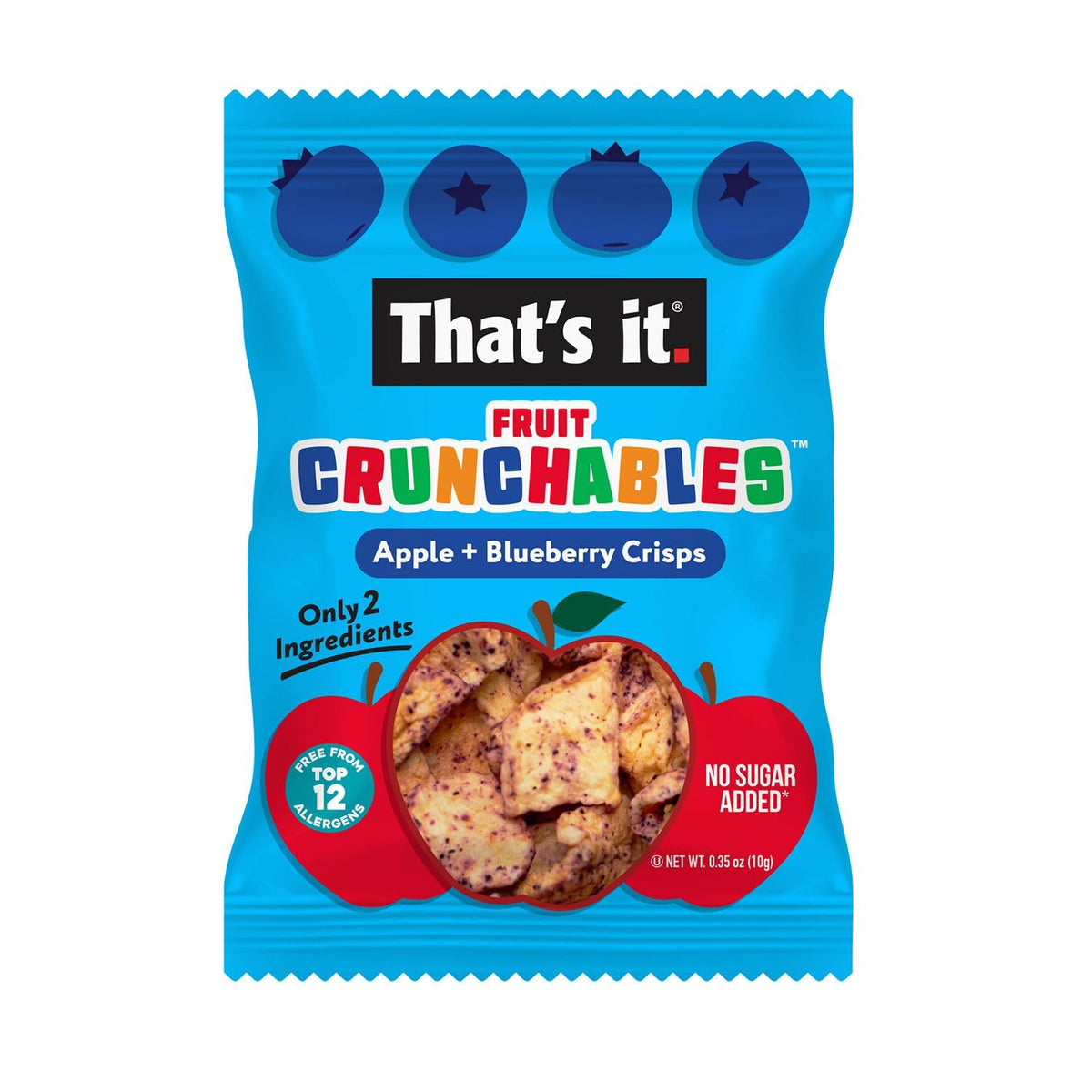 That's it Fruit Crunchables apple-blueberry snack packs for family favorites.