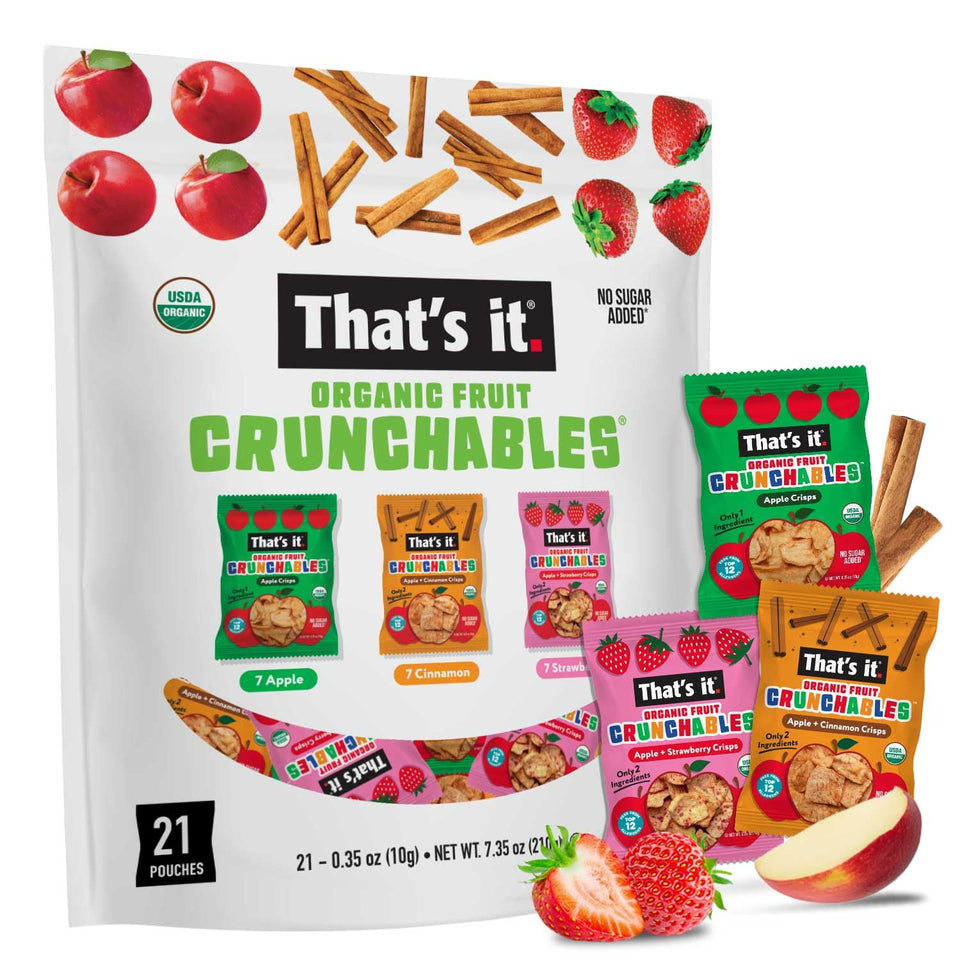 That's it. Fruit Crunchables box-21-pack offers convenient real-fruit snacks for on-the-go meals.
