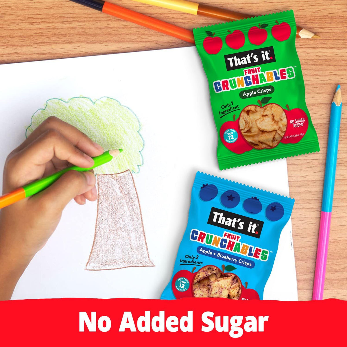 That's it Fruit Crunchables kids' snack time with real fruit flavors.