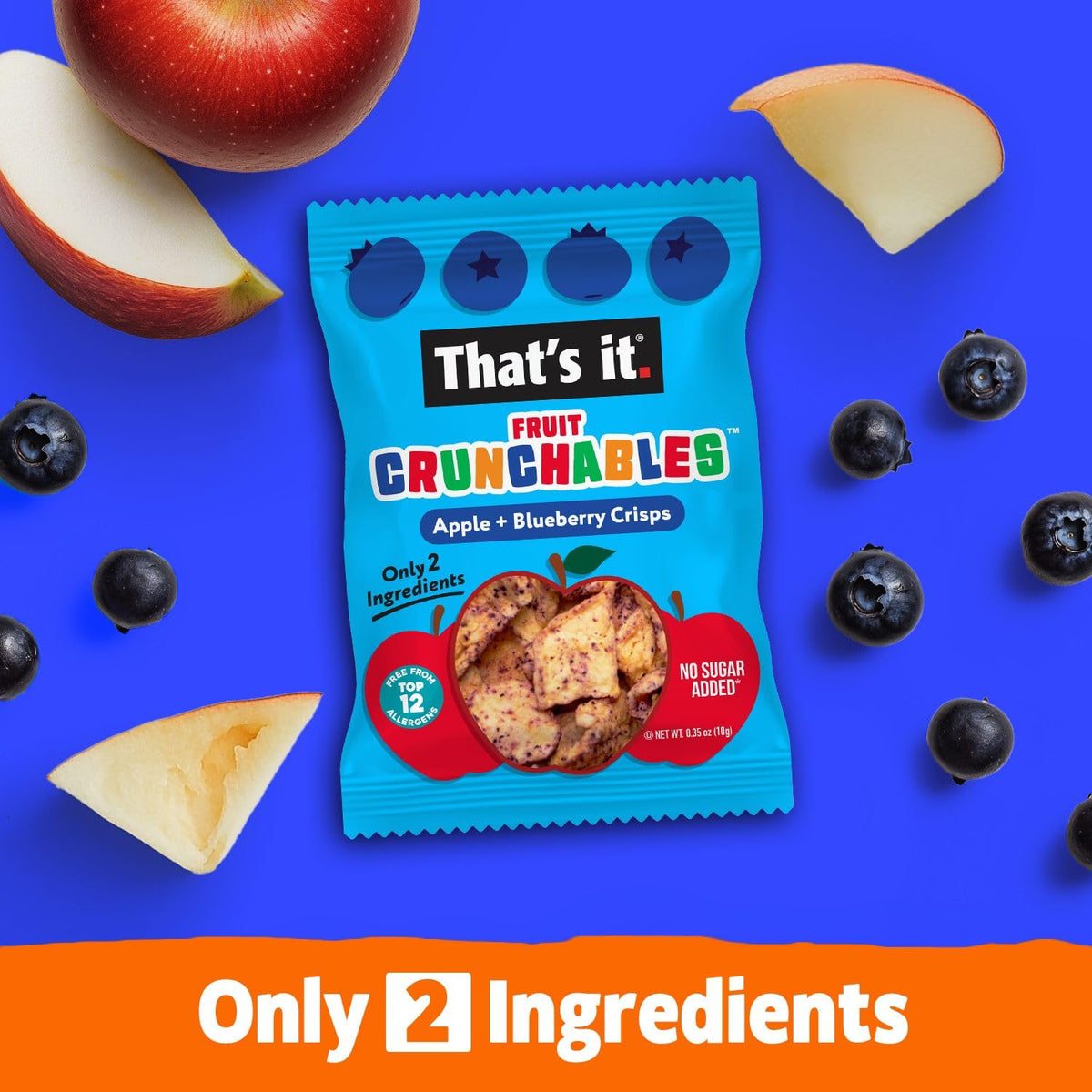 That's it Fruit Crunchables on-the-go pack shown with convenient snack pouch.