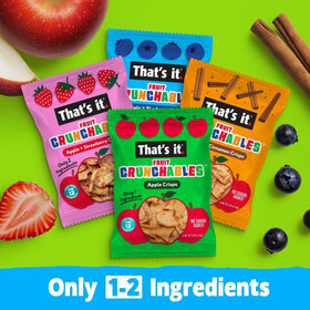 That's it Fruit Crunchables Apple Strawberry pouch ideal for lunchboxes.