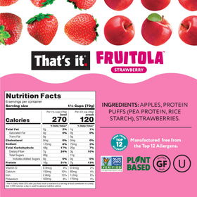 That's it Fruitola real fruit slices highlighting a crunchy, naturally sweet bite.