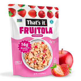 That's it Fruitola strawberry granola bowl showcasing real fruit for a wholesome breakfast.