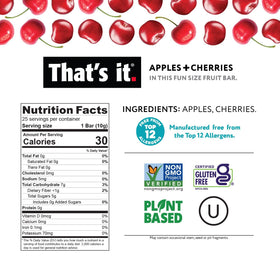 Cherry-Cinnamon bar close-up showing real fruit flavor