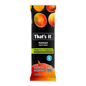 That's it Mango Bar nutrition label shows 100 calories and allergen-friendly ingredients