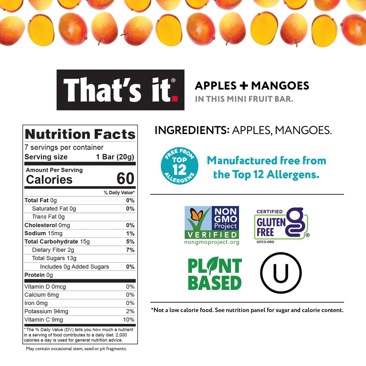 That's it. Mini fruit bars Apple Blueberry pack for convenient fruit bites.