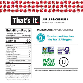 That's it. Mini fruit bars Apple Fig pack for fiber-rich snack.
