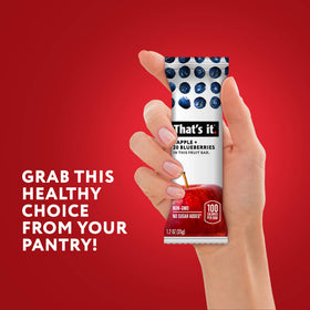 That's It apple-blueberry bar packaging on shelf