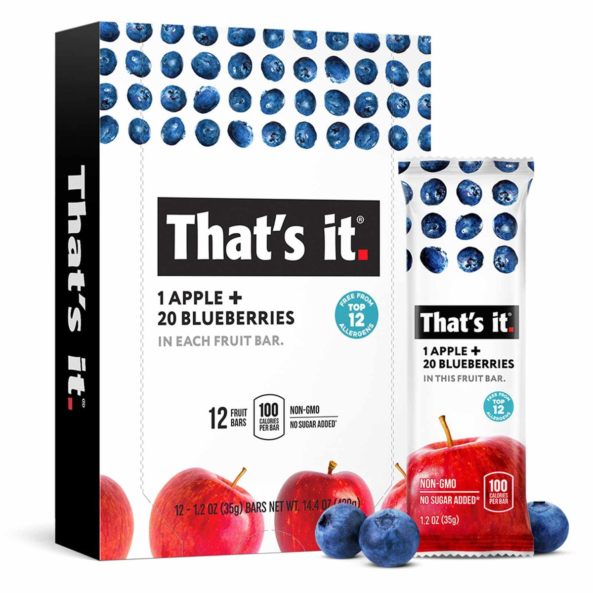 That's it strawberry bar close-up highlighting real fruit simplicity.