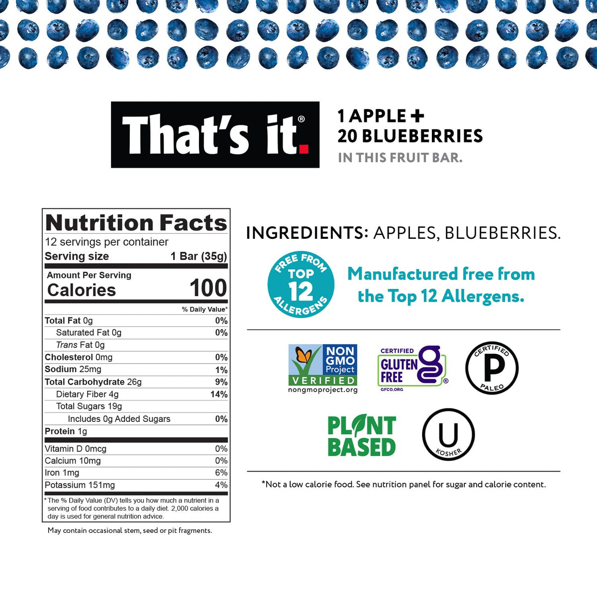 That’s it Banana flavor fruit bar with two real fruit servings for travel-friendly energy