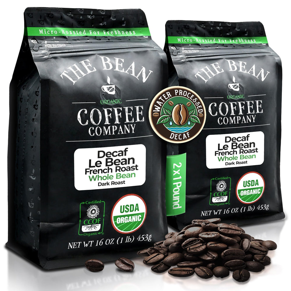 The Bean Coffee Company Le Bean decaf two-pack whole beans for fresh grind at home