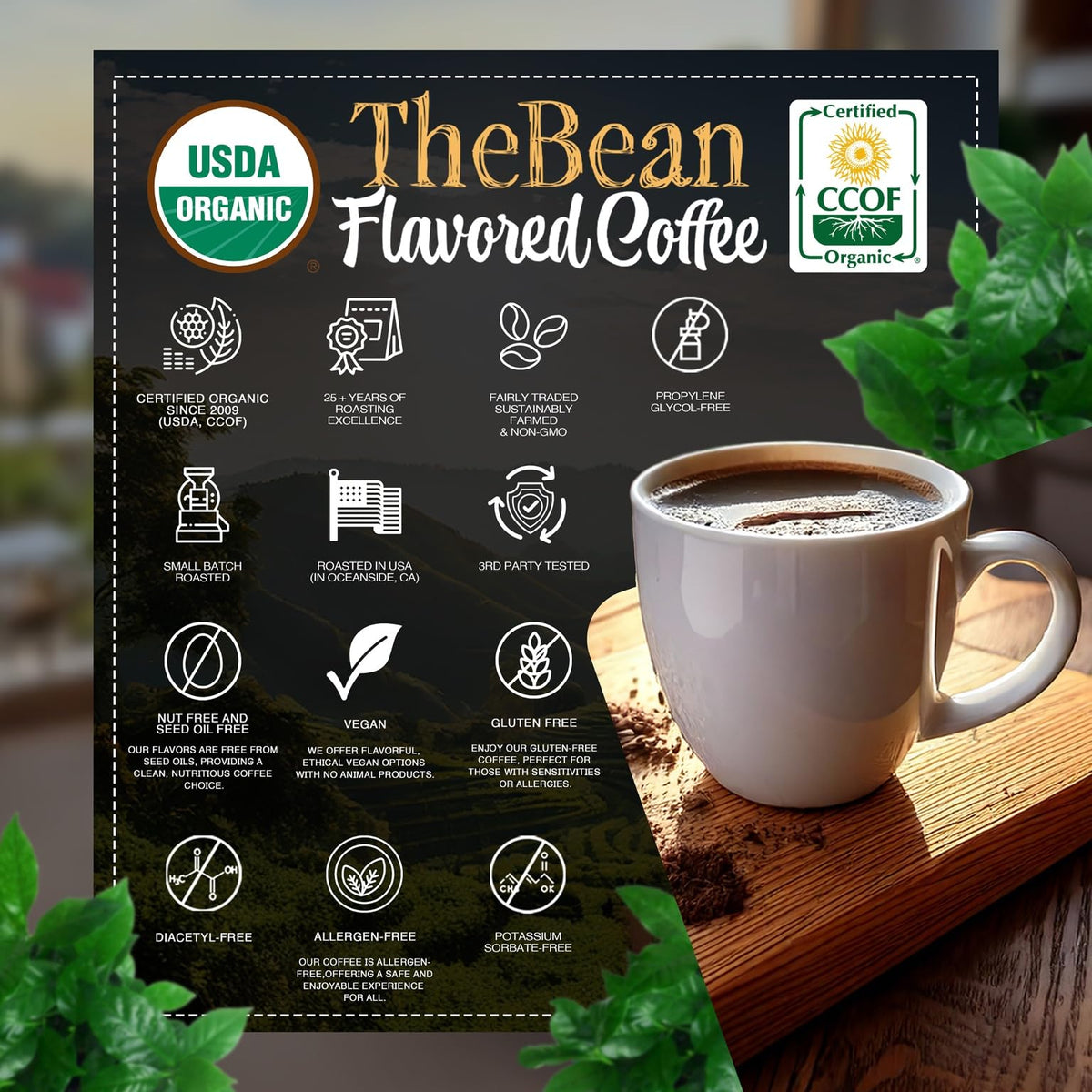 The Bean Coffee Company sustainability-field illustrates soil and biodiversity friendly farming