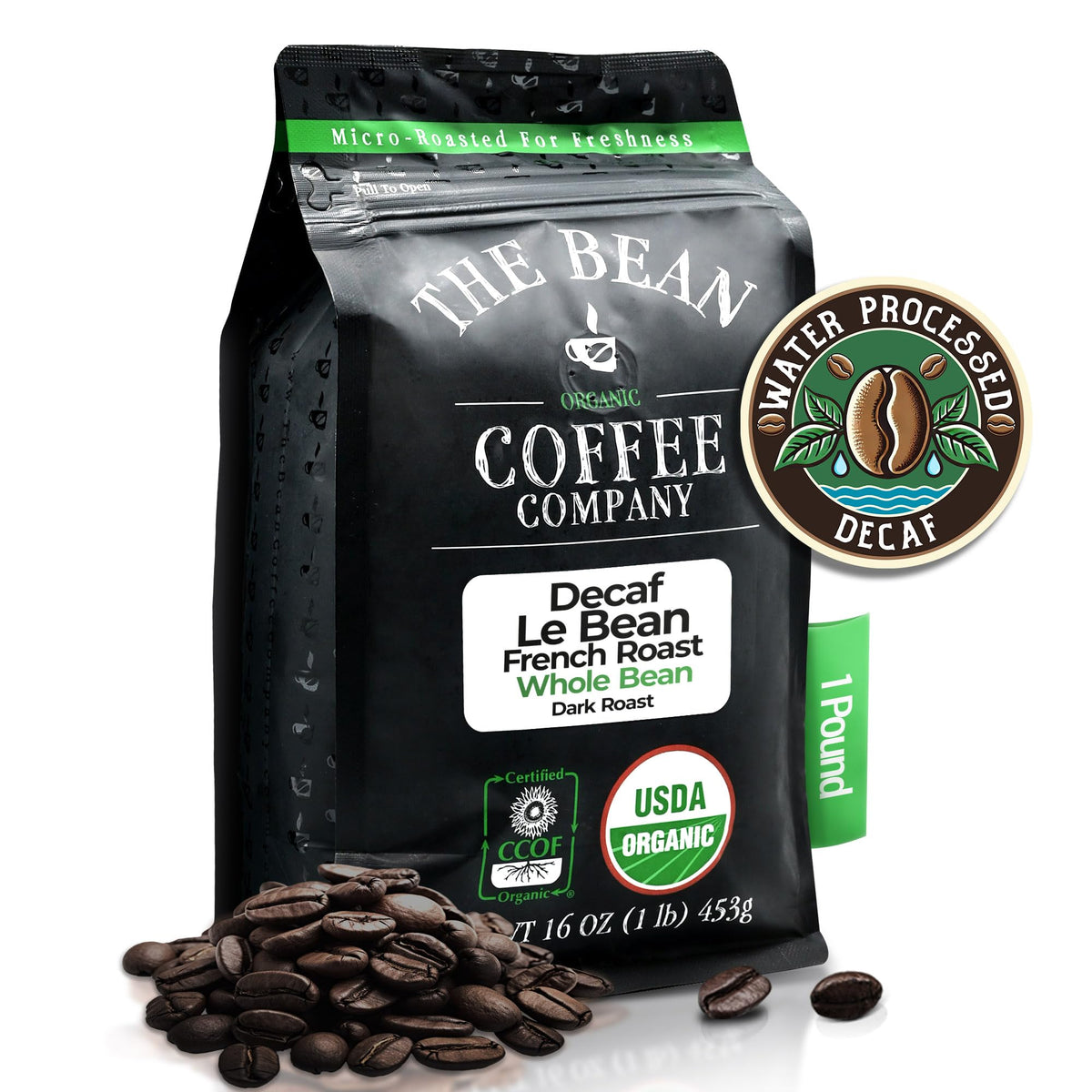 The Bean Le Bean Dark French Roast coffee beans show bold flavor for mornings