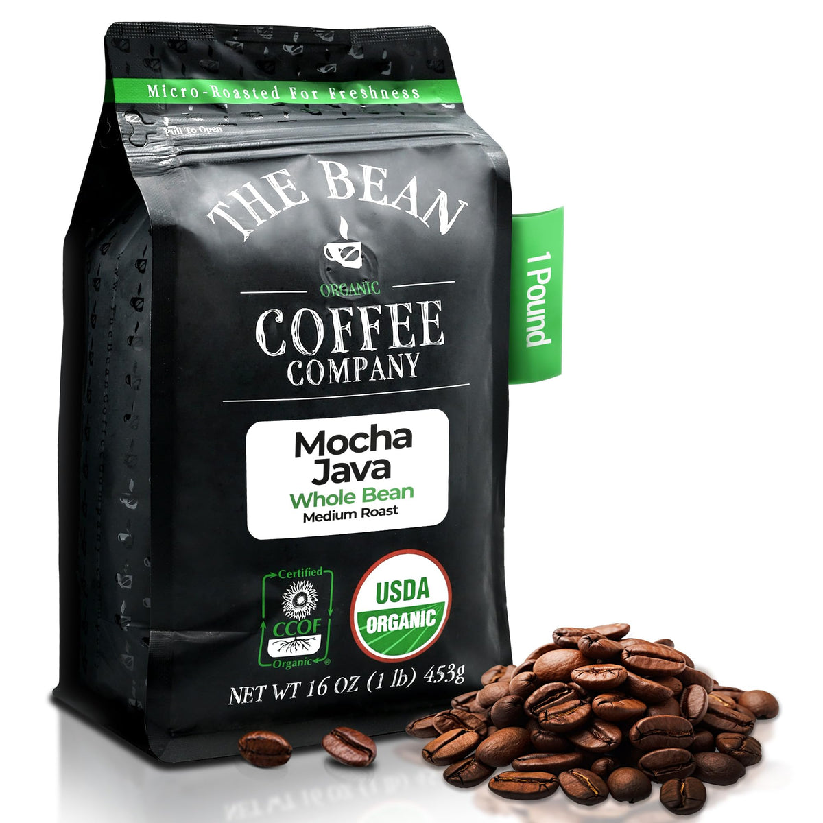 The Bean Mocha Java bag with a rich aroma for bold mornings.